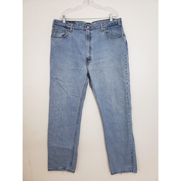 (S) VTG Levis 505 Men's Pants Size 42x32 Regular-Fit Straight Jeans Made in USA